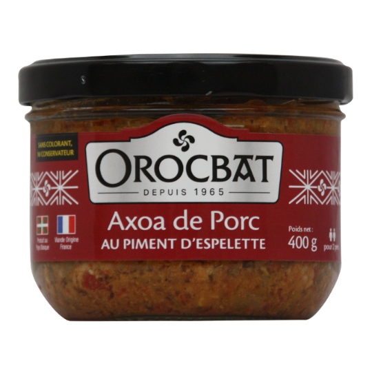 Plat cuisiné Axoa de porc Espelette OROCBAT