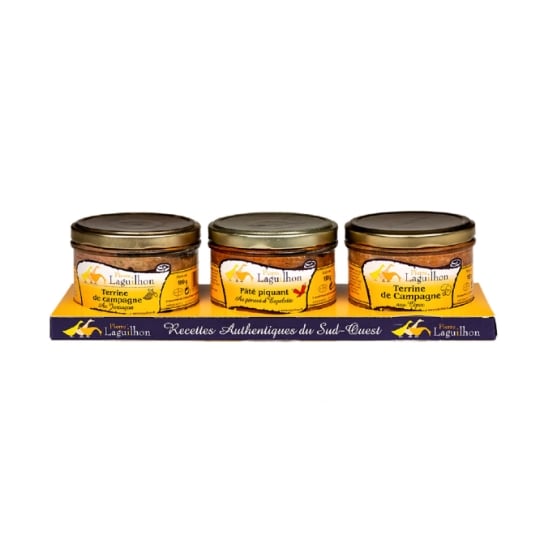 Assortiment pâté piquant et terrine de campagne PIERRE LAGUILHON