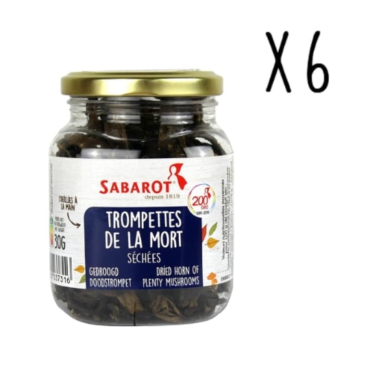 Sabarot - Lot X6 Trompettes De La Mort Séchées - Pot 30g SABAROT