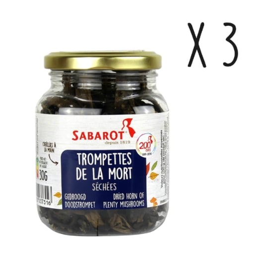 Sabarot - Lot X3 Trompettes De La Mort Séchées - Pot 30g SABAROT