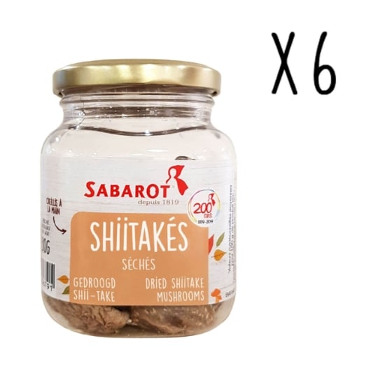 Sabarot - Lot X6 Shiitakes Séchés - Pot 30g SABAROT