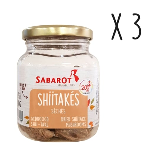 Sabarot - Lot X3 Shiitakes Séchés - Pot 30g SABAROT
