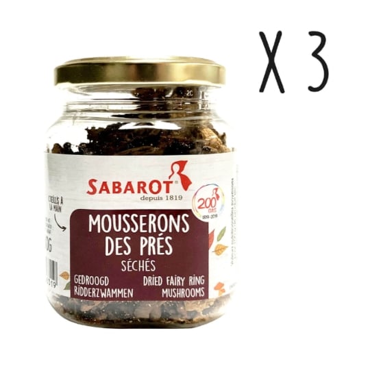 Sabarot - Lot X3 Mousserons Des Près Séchés - Pot 30g SABAROT