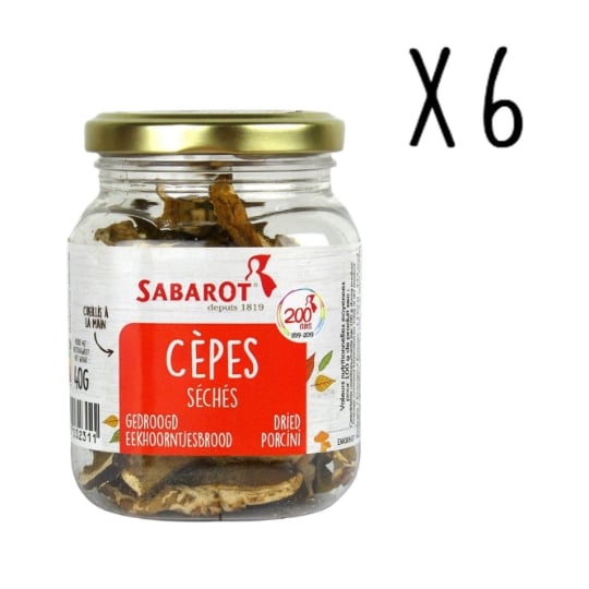Sabarot - Lot X6 Cèpes Séchés - Pot 40g SABAROT