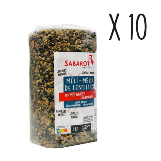 Sabarot - Lot 10 X Méli-mélo De Lentilles - Sachet 1kg SABAROT