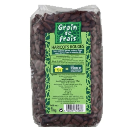 Haricot Rouge - Grain De Frais - Paquet 1kg GRAIN DE FRAIS