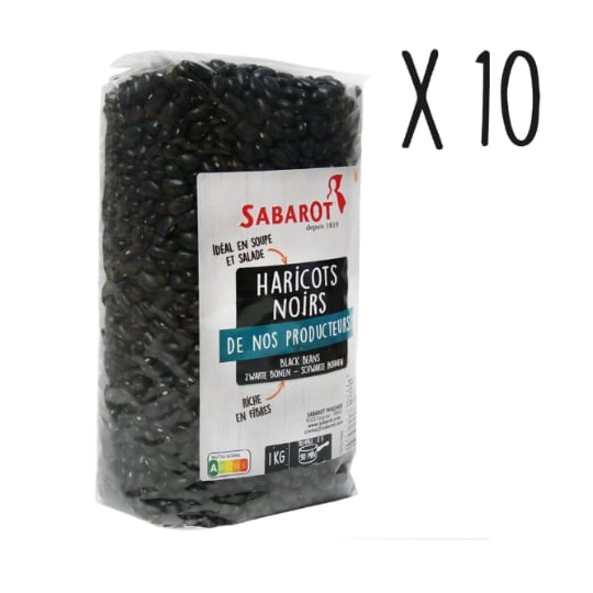 Sabarot - Lot 10 X Haricots Noirs - Sachet 1kg SABAROT