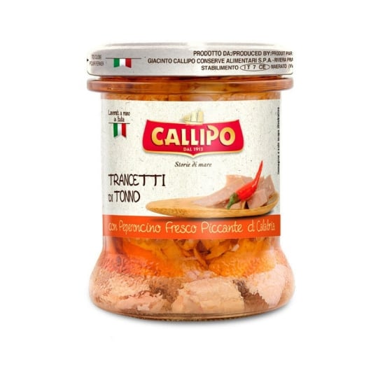Tranches De Thon Avec Piment Frais Piquant De Calabre 170 Gr GIACINTO CALLIPO