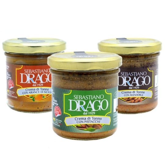 Tris Pâtés De Thon Sebastiano Drago: Oranges, Pistaches Et Amandes 130 Gr X 3 SEBASTIANO DRAGO