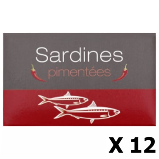 Lot 12x Sardines Pimentées - Maroc - Conserve 125g AGIDRA