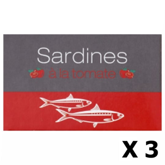 Lot 3x Sardines À La Tomate - Maroc - Conserve 125g AGIDRA