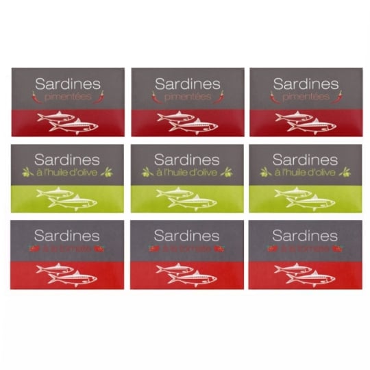 Assortiment De Sardines : Tomate, Pimentée, À L'huille D'olive AGIDRA