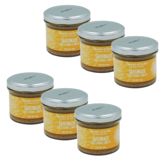 Lot 6x Sardinade Aux Citrons Confits - Saveurs Estivales - Pot 90g SAVEURS ESTIVALES