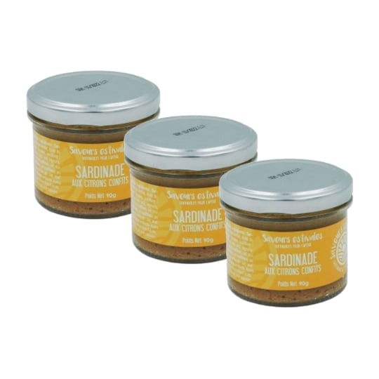 Lot 3x Sardinade Aux Citrons Confits - Saveurs Estivales - Pot 90g SAVEURS ESTIVALES