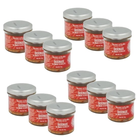 Lot 12x Thoionade Au Piment D'espelette - Saveurs Estivales - Boite 90g SAVEURS ESTIVALES
