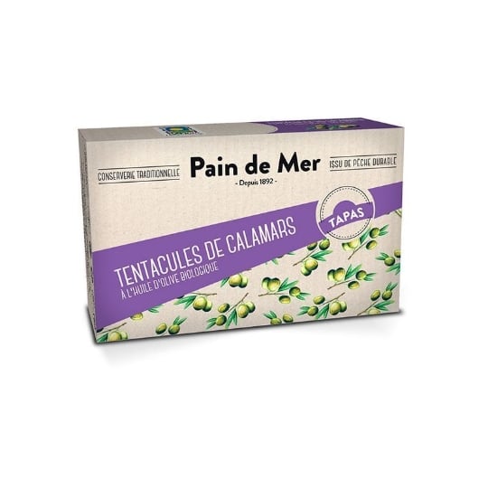 Tentacules Calamars Huile Olive 120g - Les Pains De La Mer