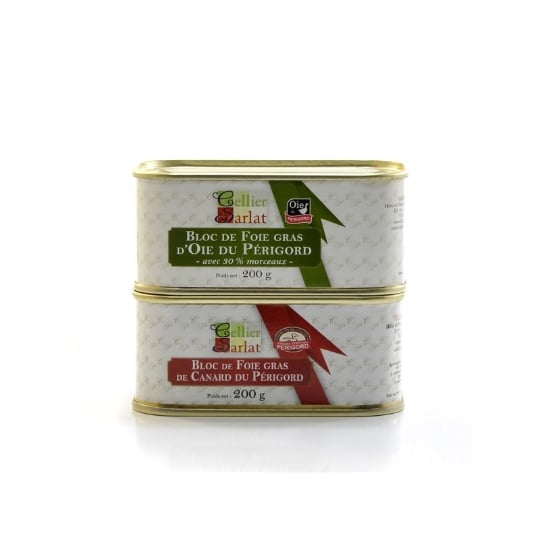 Lot De 2 Blocs De Foie Gras De Canard Et Oie, 2x200g CELLIER DU PÉRIGORD