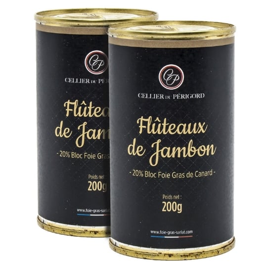 Lot De 2 Boites De Flûteaux De Jambon Au Foie De Canard 2x200g CELLIER DU PÉRIGORD