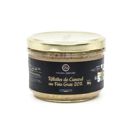 Rillette De Canard Au Foie Gras 20%,190g CELLIER DU PÃ‰RIGORD