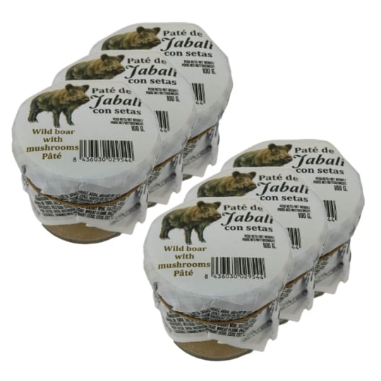 Lot 6x Pâté De Sanglier Aux Champignons - Pot 100g DON GASTRONOM
