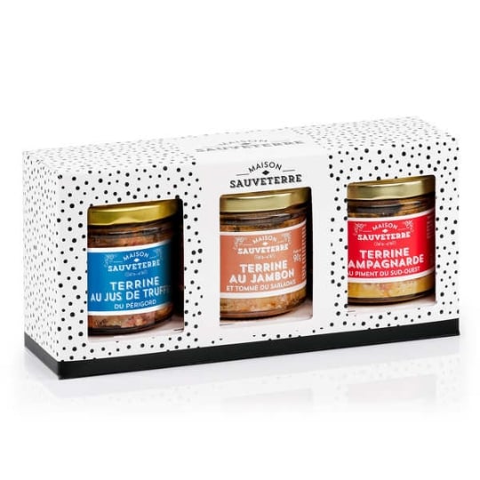 Assortiment De 3 Terrines Du Sud-ouest - Lot De 3 Verrines De 90g MAISON SAUVETERRE