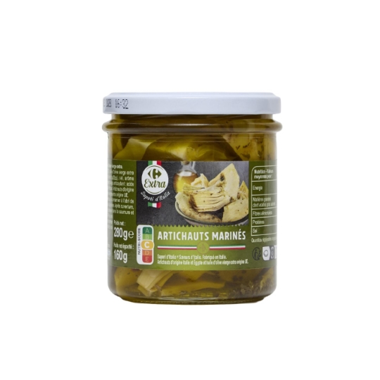 Artichauts marinés à huile d'olive vierge extra CARREFOUR