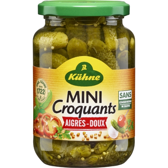 Cornichons Mini Croquants Aigres-Doux KUHNE