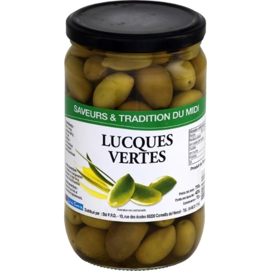 Olives Vertes Lucques SAVEURS & TRADITION DU MIDI