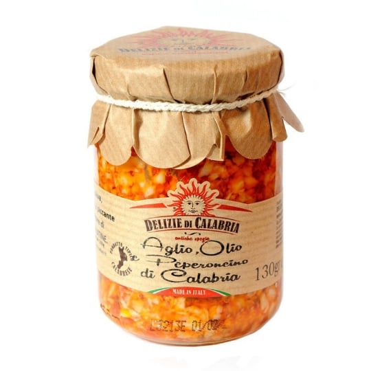 Condiment Avec Ail, Huile Et Piment Rouge De Calabre 130 Gr DELIZIE DI CALABRIA