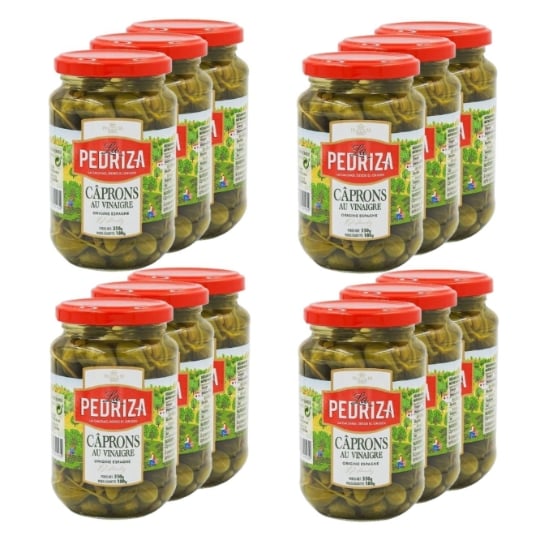 Lot 12x Câprons Au Vinaigre - Pedriza - Bocal 180g LA PEDRIZA