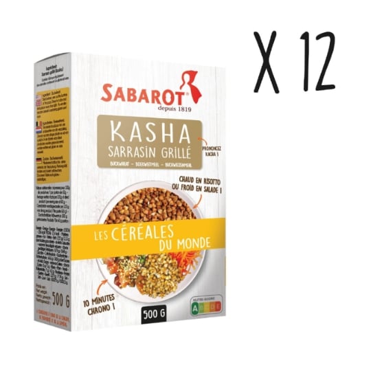 Sabarot - Lot X12 Sarrasin Grillé (kasha) - Étui 500g SABAROT