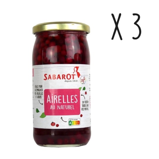 Sabarot - Lot 3 X Airelles - Bocal 125g SABAROT