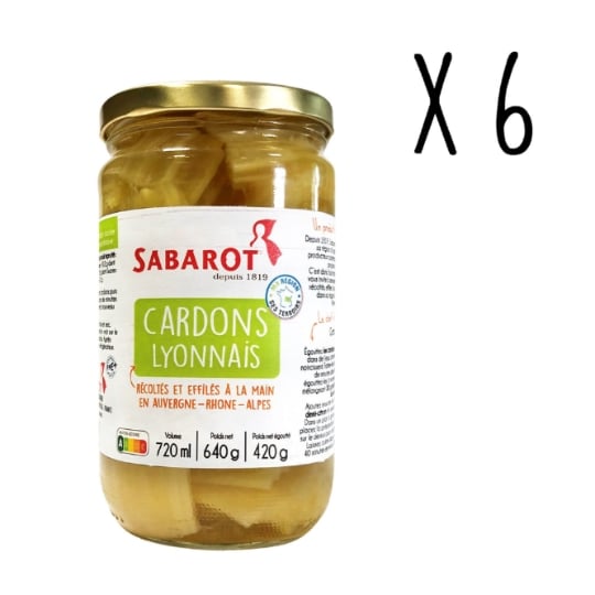 Sabarot - Lot 6 X Cardons Lyonnais - Bocal 420g SABAROT