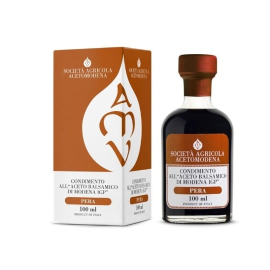 Condiment Au Vinaigre Balsamique De Modena Igp Et Poire 100 Ml SOCIETA AGRICOLA ACETOMODENA