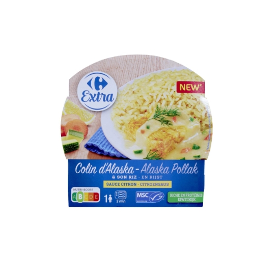 Colin d'Alaska riz et sauce citron CARREFOUR