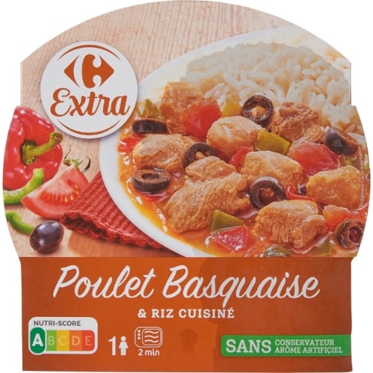 Plat cuisiné poulet basquaise CARREFOUR CLASSIC'