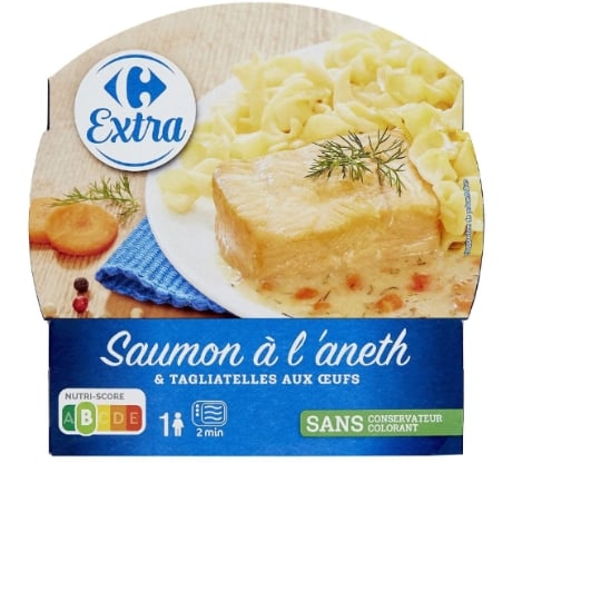 Plat cuisiné saumon tagliatelle CARREFOUR EXTRA
