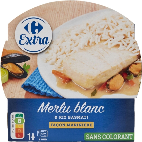 Plat cuisiné Merlu blanc façon marinière CARREFOUR EXTRA