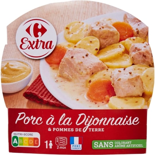 Plat cuisiné porc à la dijonnaise CARREFOUR EXTRA