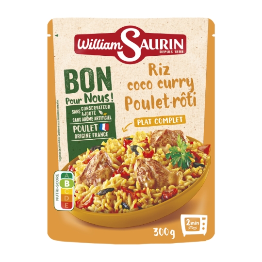 Plat Individuel Riz au Curry et Poulet WILLIAM SAURIN
