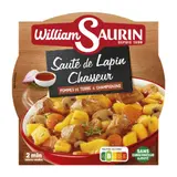 Plat cuisiné sauté de lapin chasseur et pommes de terre WILLIAM SAURIN