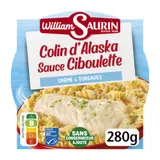 Plat Cuisiné Colin d'Alaska Sauce Ciboulette Crème & Torsades WILLIAM SAURIN