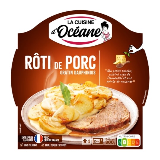 Plat cuisiné rôti porc/gratin dauphinois LA CUISINE D'OCEANE