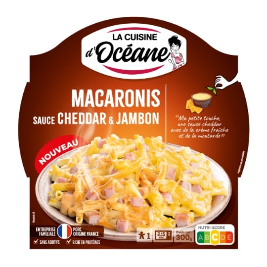 Plat Cuisiné Gratin Macaronis Sauce Cheddar et Jambon LA CUISINE D'OCEANE