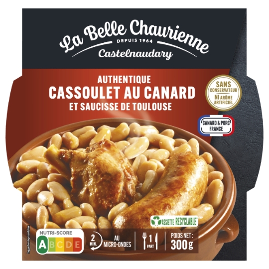 Plat cuisiné cassoulet au canard LA BELLE CHAURIENNE