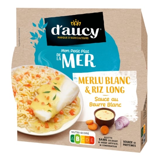 Plat Cuisiné filet de merlu & sauce au beurre blanc D'AUCY