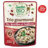Trio gourmand riz lentilles bio JARDIN BIO ETIC