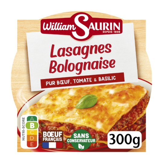 Plat Cuisiné Lasagnes Bolognaise WILLIAM SAURIN