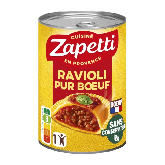 Plat Individuel Ravioli pur Bœuf ZAPETTI