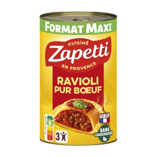 Plat familial Ravioli pur Bœuf ZAPETTI